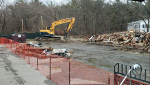 15yd Dumpster and 100yd trailer on site for demolition debris removal